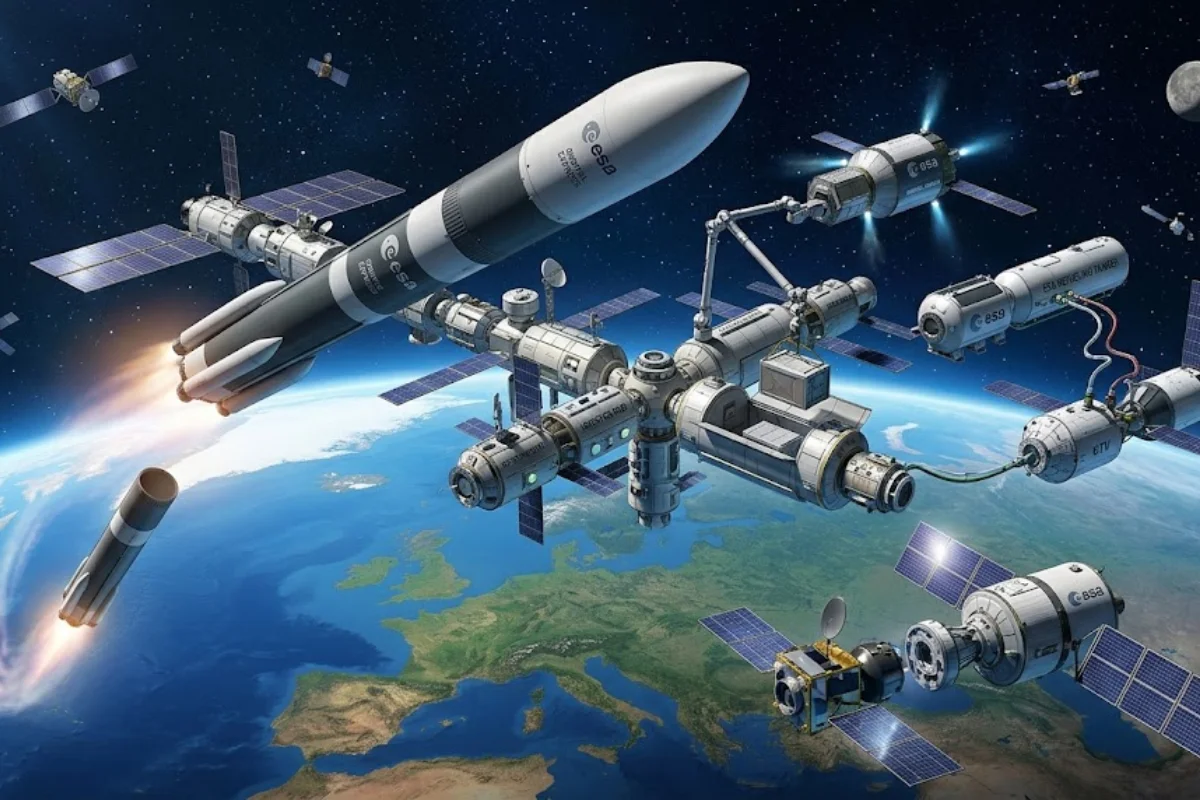 ESA says future space transportation may depend on in-orbit logistics, refuelling, and reusable launch systems