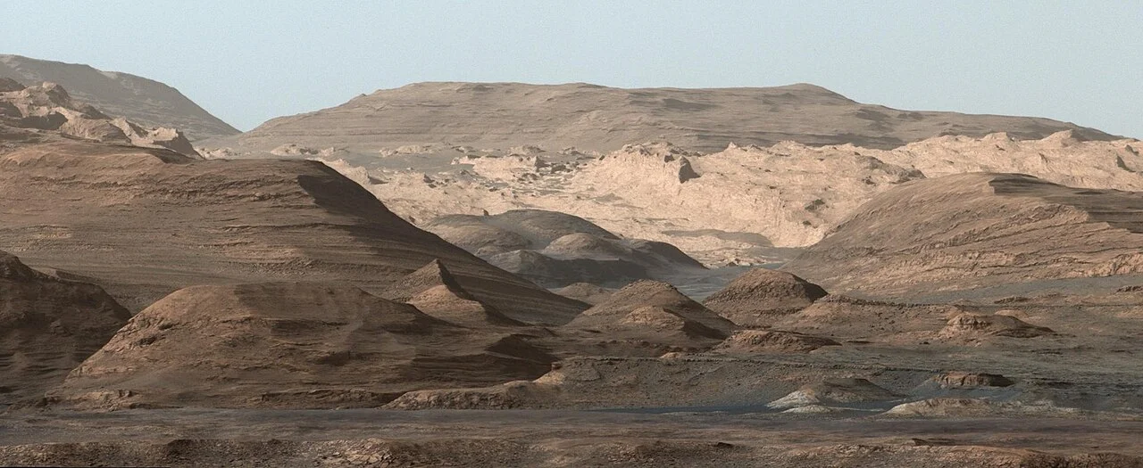 Mount Sharp on Mars, photographed by NASA's Curiosity rover